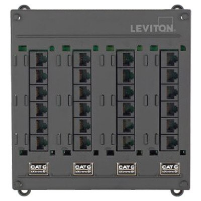 Leviton Twist & Mount Patch Panel, 24-Port, Cat6